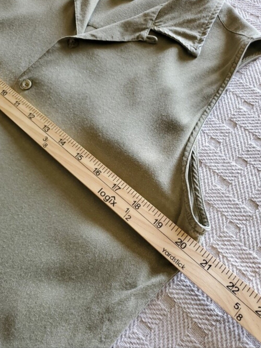 Vintage Crazy Horse Olive Green Sleeveless Button Down Safari Utility Shirt Top - Picture 5 of 8